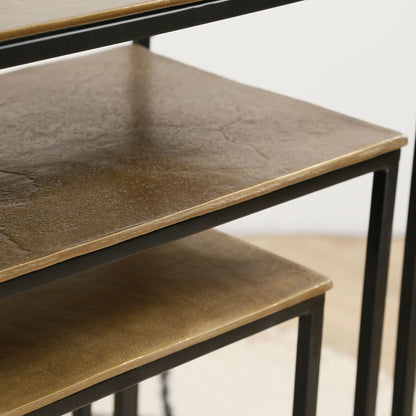 Console Table(x3) in gilded iron - Felia