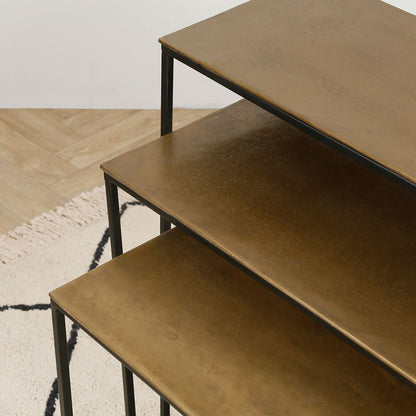 Console Table(x3) in gilded iron - Felia