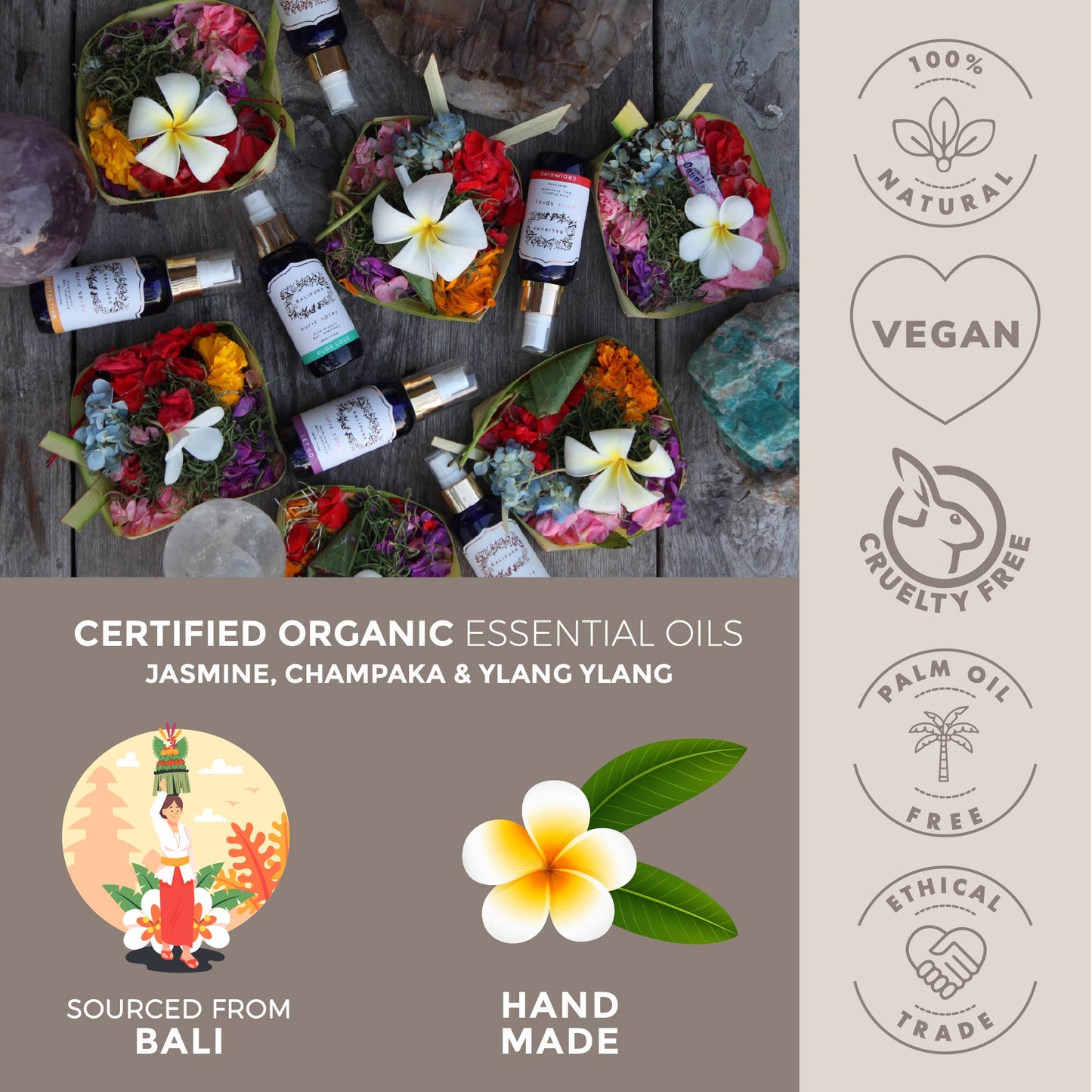 Crystal infused Aura Smudge Mist  Pure Love 100ml