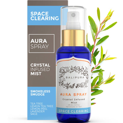 Crystal infused Aura Smudge Mist  Space Clearing 100ml