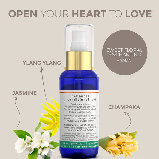 Crystal infused Aura Smudge Mist  Pure Love 100ml
